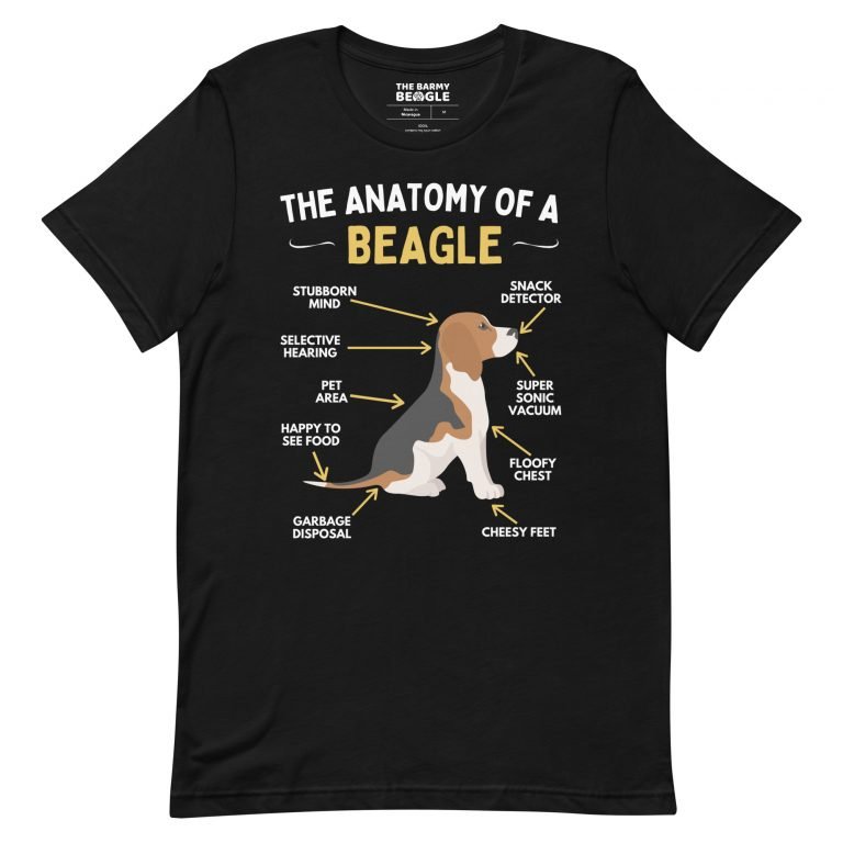 anatomy of a beagle funny tshirt