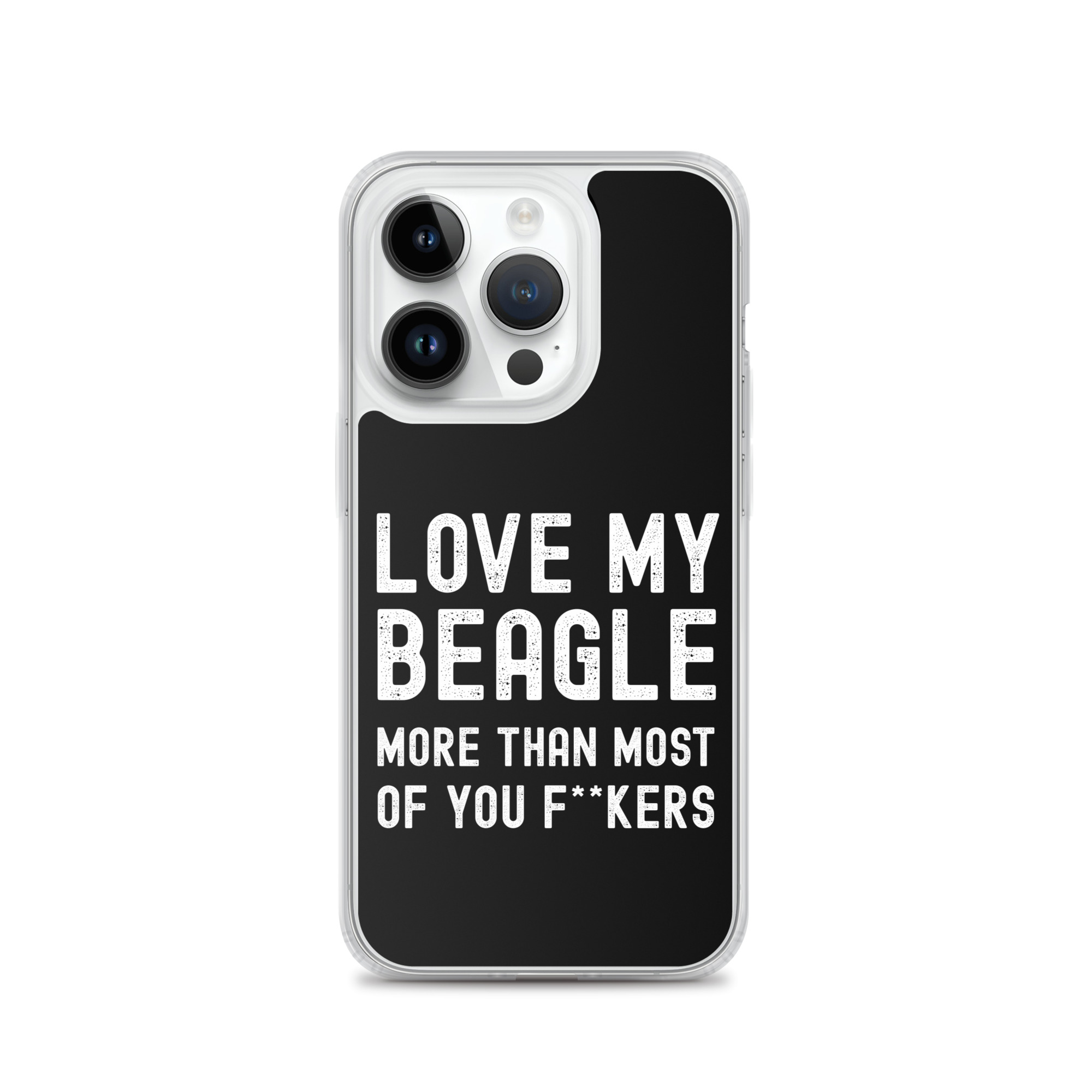 Love My Beagle More Funny iPhone® Case 2 clear case for iphone iphone 14 pro case on phone 68f9069d895ed.jpg